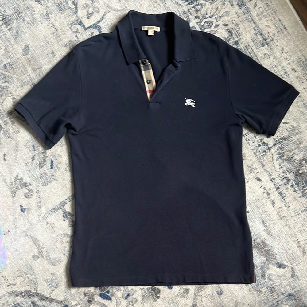 Burberry Navy Polo Shirt